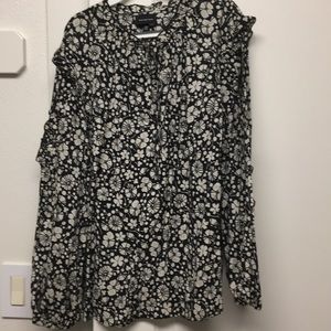 Black and cream color designs blouse